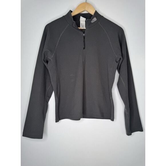 The North Face Womens 1/4 Zip Pullover Long Sleeve Top Gray Size M Medium - Picture 1 of 8